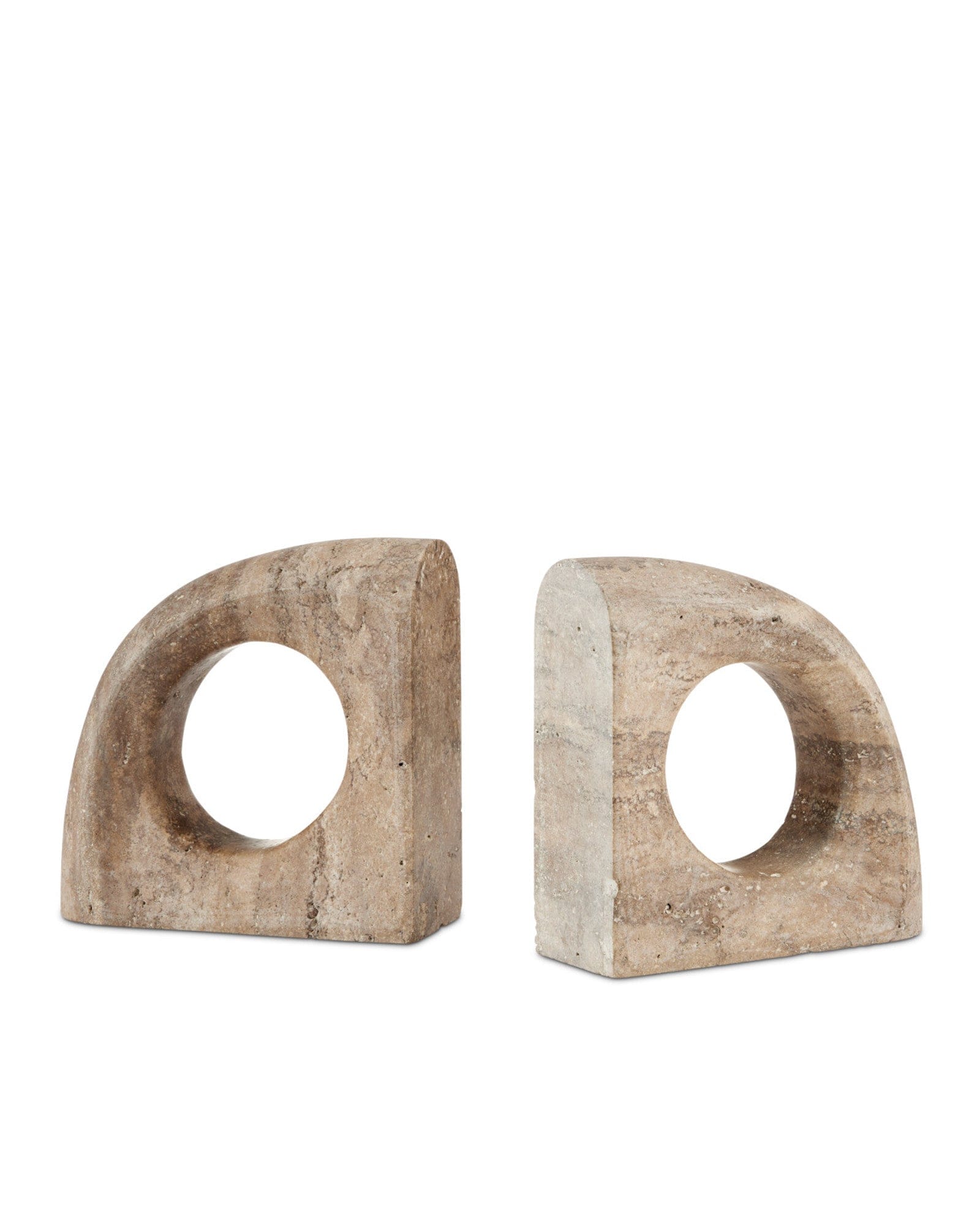 curreyandcompany Art Russo Travertine Object Set of 2