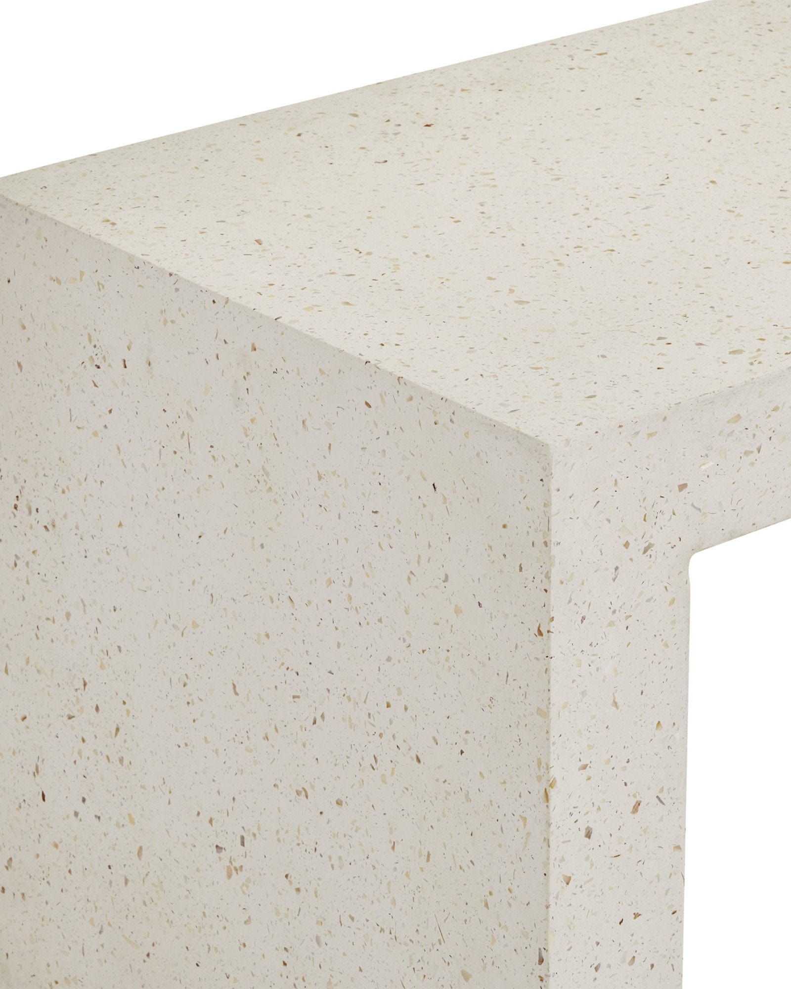 curreyandcompany Bench Carson Ivory Terrazzo Bench