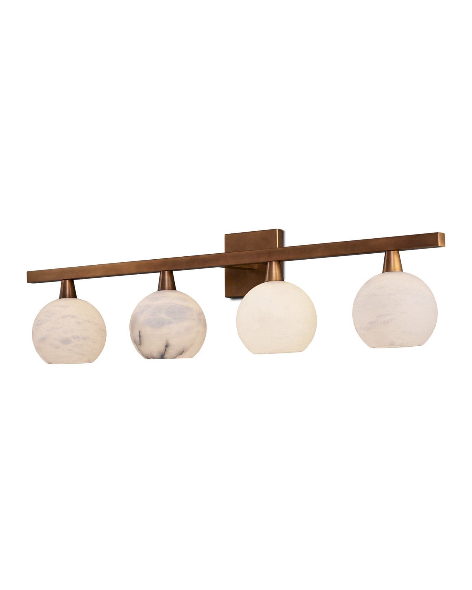 curreyandcompany Lighting Bombelles Brass Bath Bar