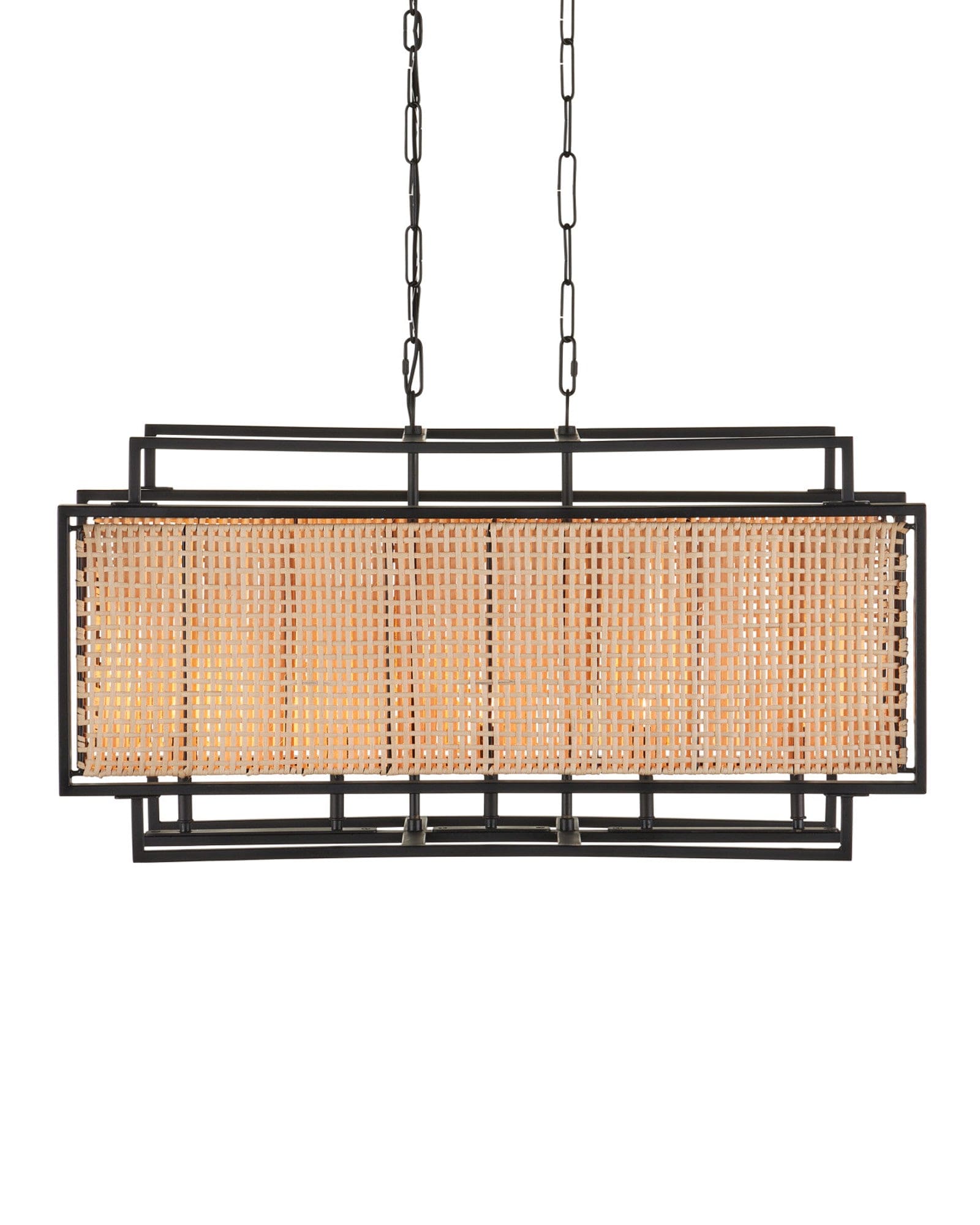 curreyandcompany Lighting Boswell Rectangular Chandelier