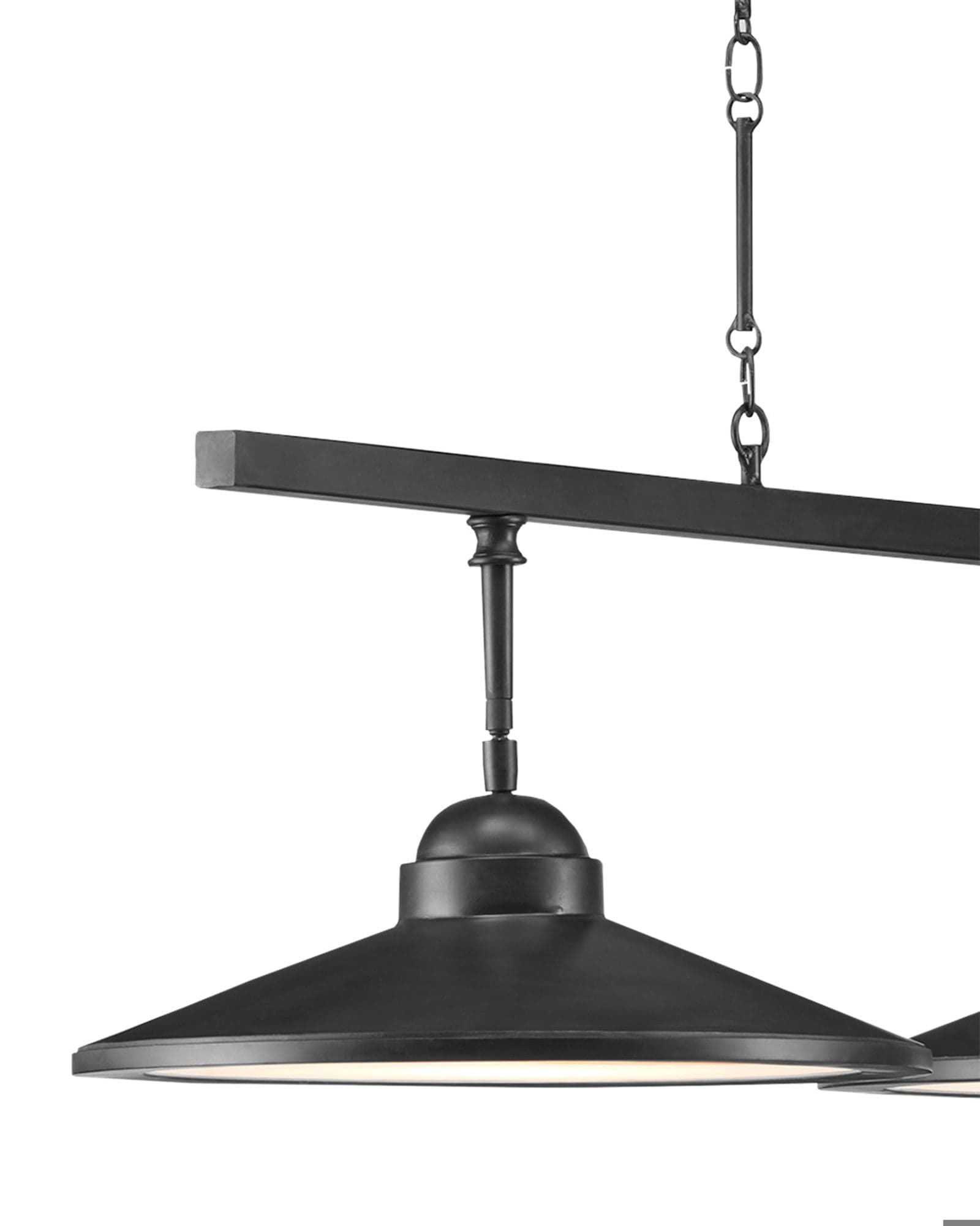 curreyandcompany Lighting Ditchley Black Rectangular Chandelier