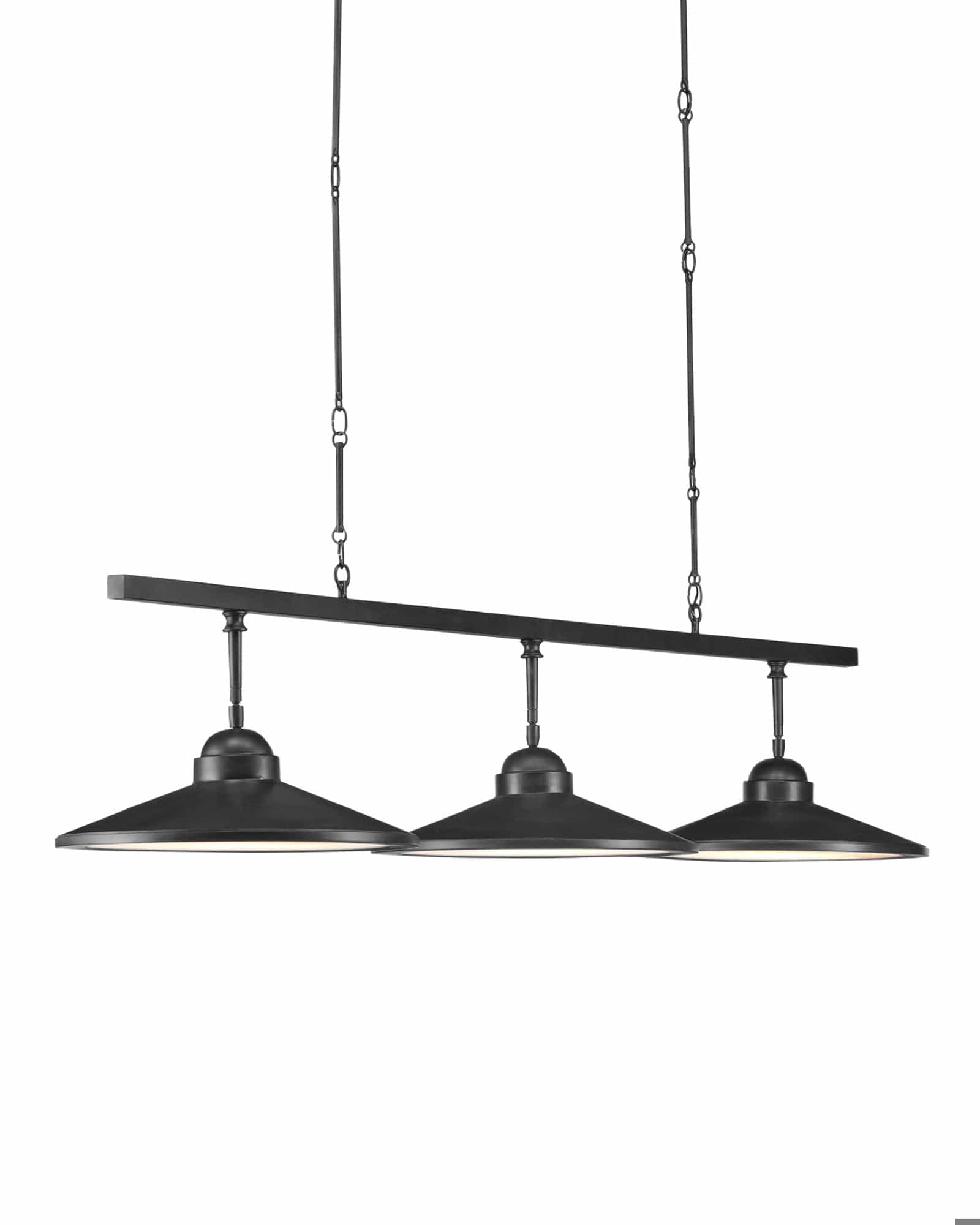 curreyandcompany Lighting Ditchley Black Rectangular Chandelier