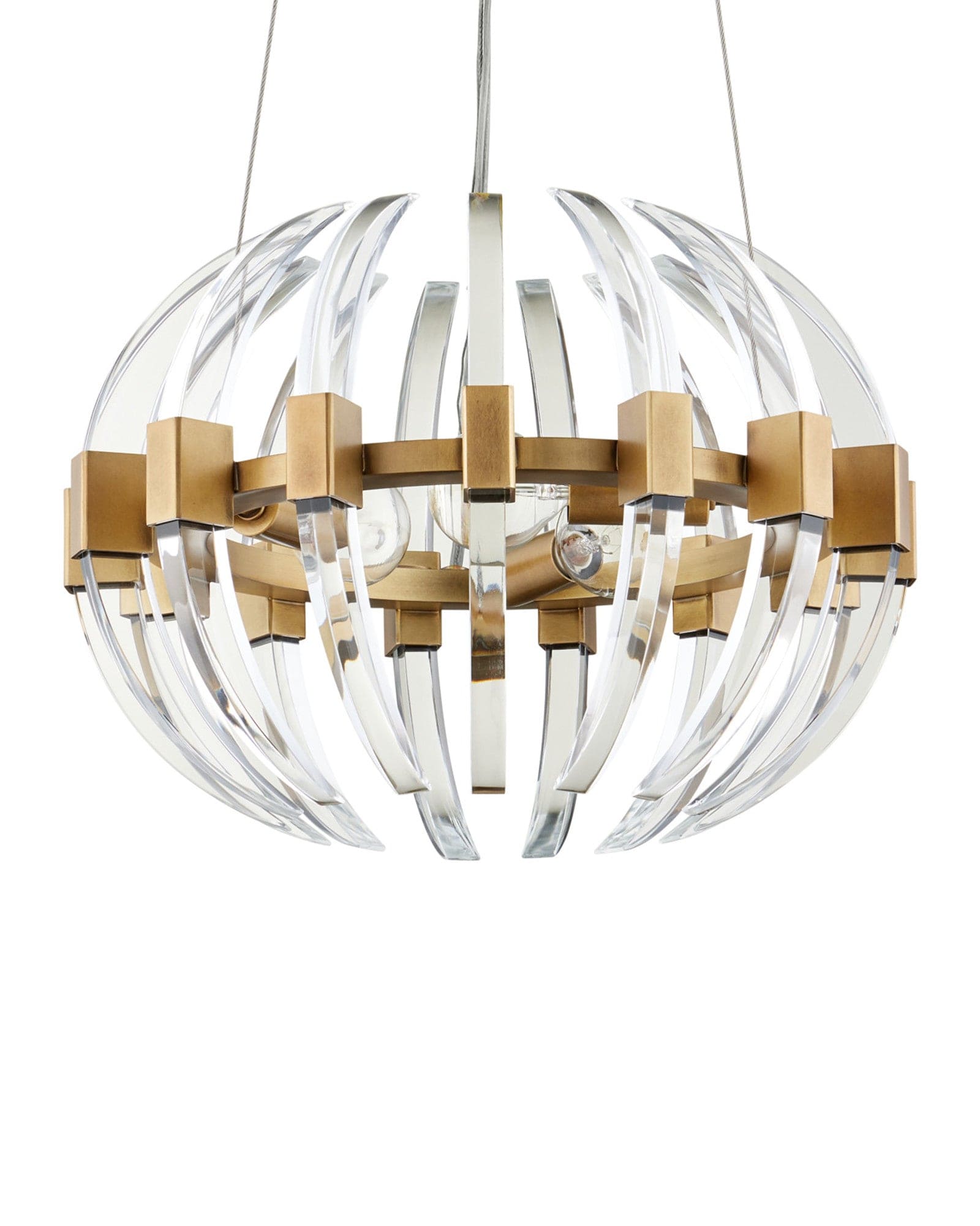 MONTY Lighting Coquette Small Brass Chandelier