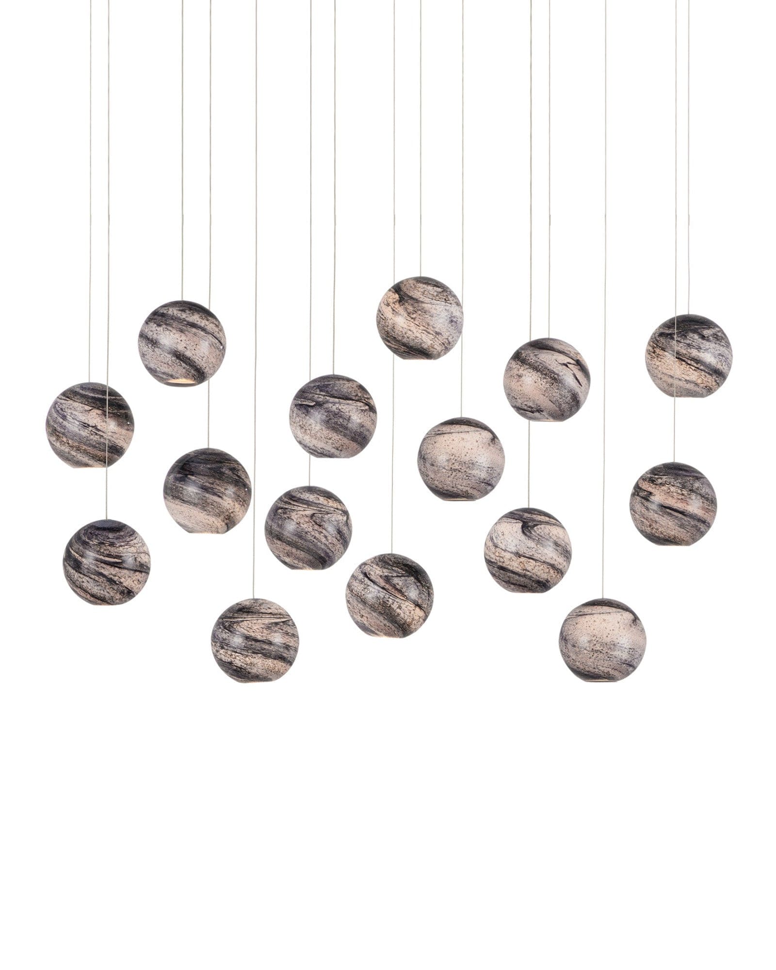 MONTY Lighting Palatino 15-Light Linear Multi-Drop Pendant