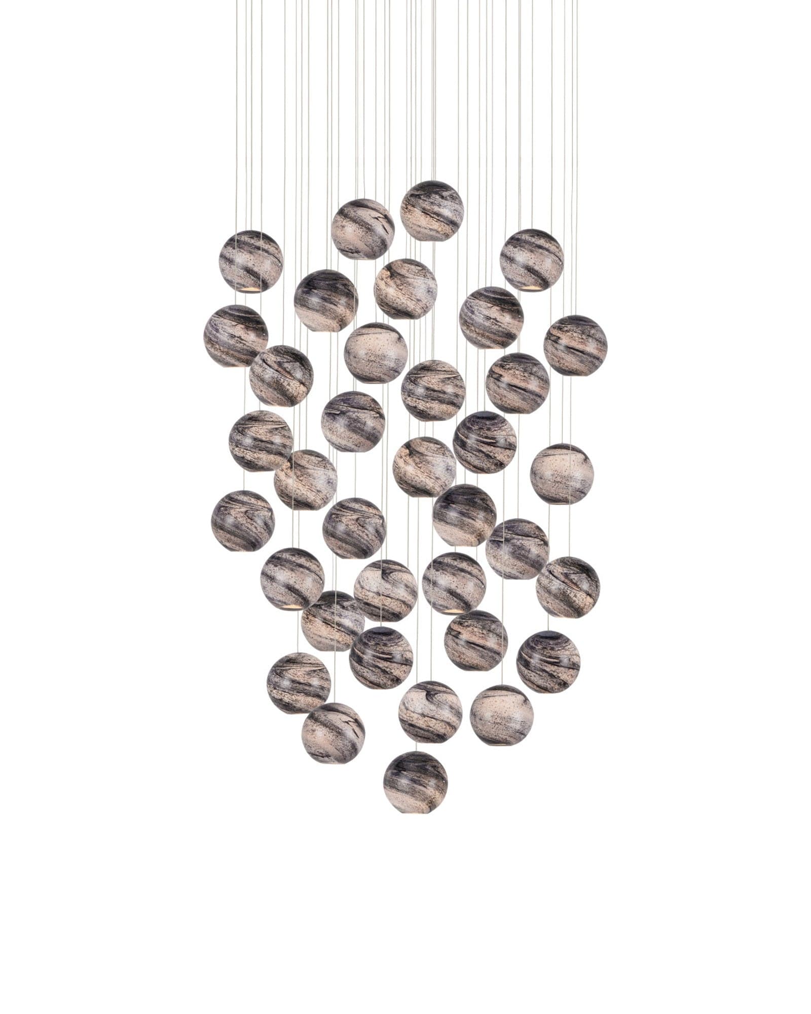 MONTY Lighting Palatino 36-Light Round Multi-Drop Pendant