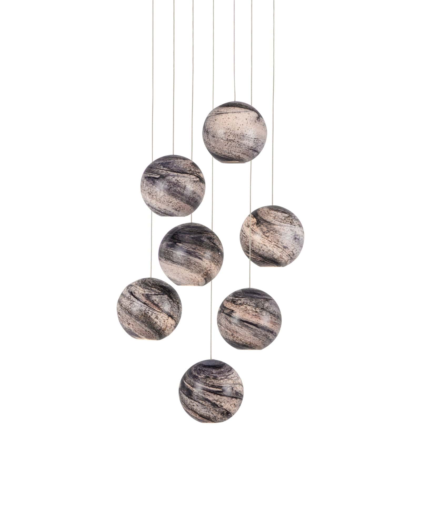 MONTY Lighting Palatino 7-Light Round Multi-Drop Pendant